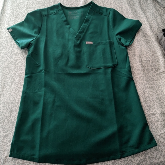 Tops Figs Hunter Green Scrub Top Poshmark